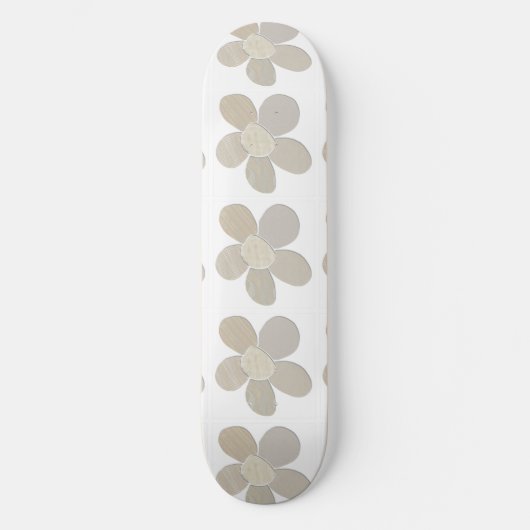 Blume des Stoffs Collage Mix und Anpassungsfarben Skateboard (Vorderseite)