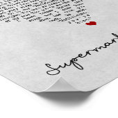 Blume des Supermarkts Grau Heart Song Lyric Print Poster (Ecke)