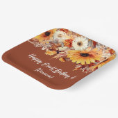 Blume des Terracotta-Party Pappteller (Gewinkelt)