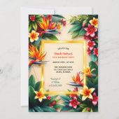 Blume des tropischen hawaiianischen Hibiskus Gebur Einladung (Vorderseite)