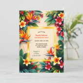 Blume des tropischen hawaiianischen Hibiskus Gebur Einladung (Stehend Vorderseite)