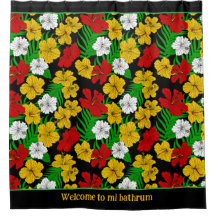 Blume des tropischen Hibiskus Gemustert