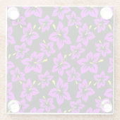 Blume des tropischen Lila hawaiianischen Hibiskus Glasuntersetzer (Rückseite)