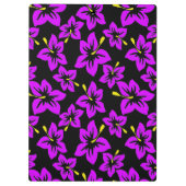 Blume des tropischen Lila hawaiianischen Hibiskus Klemmbrett (Rückseite)