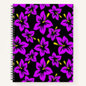 Blume des tropischen Lila hawaiianischen Hibiskus Notizblock (Vorderseite)