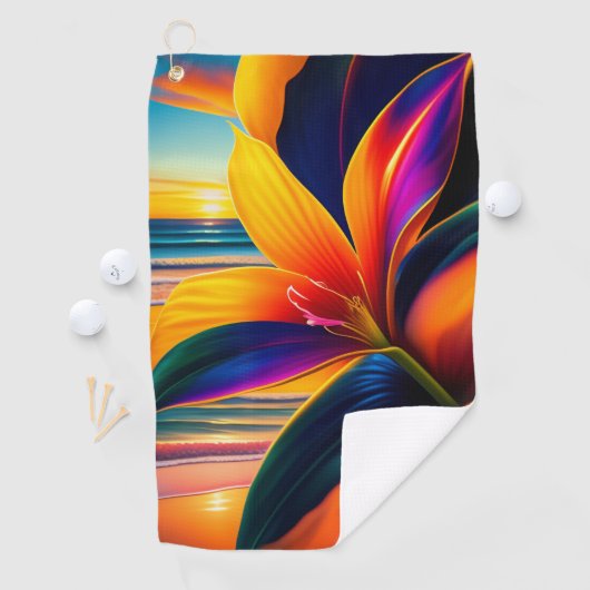 Blume des tropischen Paradieses Golfhandtuch (Insitu)
