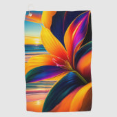 Blume des tropischen Paradieses Golfhandtuch (Vorderseite)