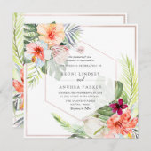 Blume des tropischen Paradieses PixDezines Einladung (Vorne/Hinten)