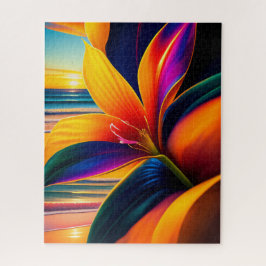 Blume des tropischen Paradieses Puzzle