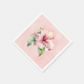 Blume des tropischen rosa Hibiskus Serviette (Ecke)
