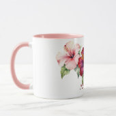 Blume des tropischen Rosa Hibiskus Tasse (Links)