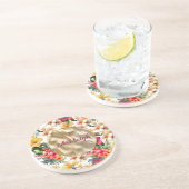 Blume des tropischen Rot-Gelb-Hibiskus Brautparty Getränkeuntersetzer (Seite)