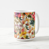 Blume des tropischen Rot-Gelb-Hibiskus Kaffeetasse (VorderseiteRechts)