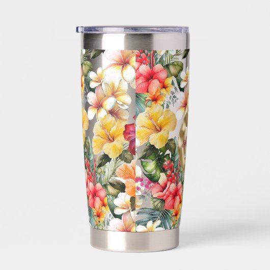 Blume des tropischen Rot-Gelb-Hibiskus Thermobecher (Rechts)