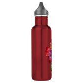 Blume des tropischen Roten Hibiskus Edelstahlflasche (Links)