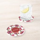 Blume des tropischen Roten Hibiskus Getränkeuntersetzer (Seite)