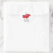 Blume des tropischen Roten Hibiskus Runder Aufkleber (Tasche)