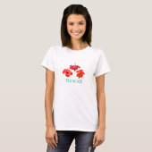 Blume des tropischen Roten Hibiskus T - Shirt (Vorne ganz)