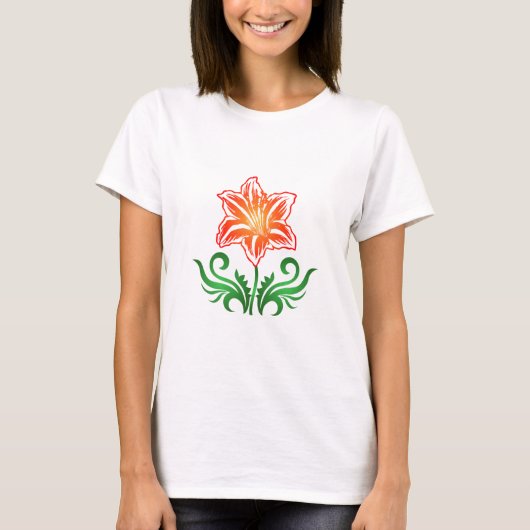 Blume des Vektors: T-Shirt (Vorderseite)