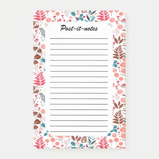Blume des Vintagen Frühlings Post-it Klebezettel (Vorderseite)