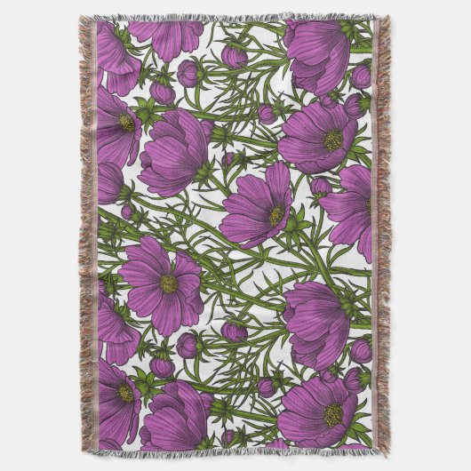 Blume des violetten Kosmos Decke (Vorderseite Vertikal)