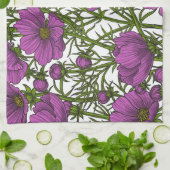 Blume des violetten Kosmos Geschirrtuch (Gefaltet)