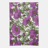 Blume des violetten Kosmos Geschirrtuch (Vertikal)