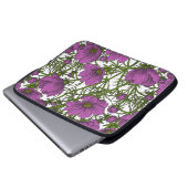 Blume des violetten Kosmos Laptopschutzhülle (Vorne Knopf)