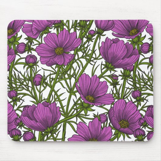 Blume des violetten Kosmos Mousepad (Vorne)