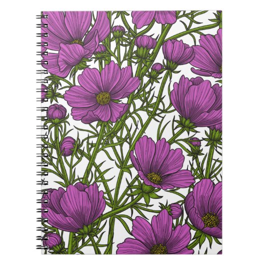 Blume des violetten Kosmos Notizblock (Vorderseite)