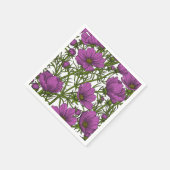 Blume des violetten Kosmos Serviette (Ecke)