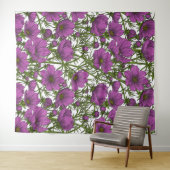 Blume des violetten Kosmos Wandteppich (Beispiel (Horizontal))