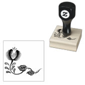 Blume des Volkes, Blumen, Volkskunst, Delft Gummistempel (Stempel)