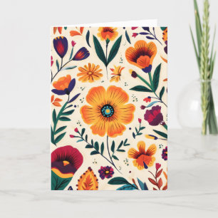 Blume des Volkes farbenfroh Feiertagskarte