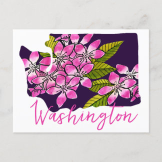 Blume des Washingtoner Staat Postkarte