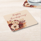 Blume des Wasserfarbenfalls, Erntedank- Rechteckiger Pappuntersetzer (angewinkelt)