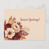 Blume des Wasserfarbenfalls - Jahresgrüße- Postkarte (Vorderseite)