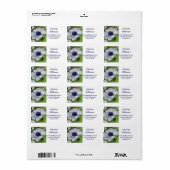 Blume des weißen Anemons in Aquarellfarbe Adressaufkleber (Vorne)