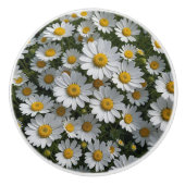 Blume des Weißen Feverts Keramikknauf (Vorderseite)