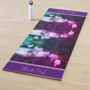 Blume des weißen Herzens Personalisiert Yogamatte