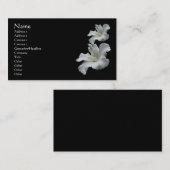 Blume des weißen Hibiskus - Nature Business Card Visitenkarte (Vorne/Hinten)