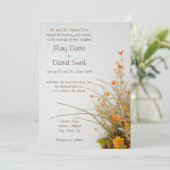 Blume des weißen Holzfalles, die einladen Einladung (Stehend Vorderseite)