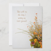 Blume des weißen Holzfalles, die einladen Einladung (Rückseite)