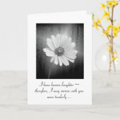 Blume des weißen Kosmos mit Regen Karte (Gelbe Blume)