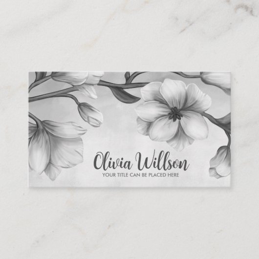 Blume des Weißen Magnolien Visitenkarte (Vorderseite)