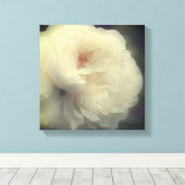 Blume des weißen Roses im Blut Leinwanddruck (Insitu (Holzboden))