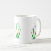 Blume des weißen Schneefalls Kaffeetasse (VorderseiteRechts)