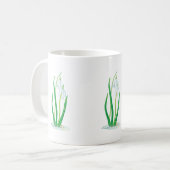 Blume des weißen Schneefalls Kaffeetasse (Vorderseite Links)