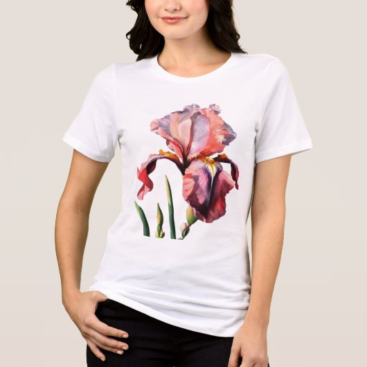 Blume des weißen T - Shirt (Vorderseite)