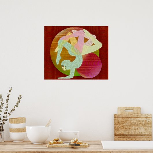 Blume des Yoga Poster (Küche)